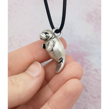 Load image into Gallery viewer, Manatee Pendant in Sterling Silver
