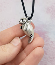 Load image into Gallery viewer, Manatee Pendant in Silver Plated Pewter