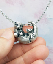 Load image into Gallery viewer, Otter Pendant in Sterling Silver