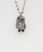 Load image into Gallery viewer, Owl Pendant in Silver Plated Pewter