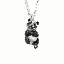 Load image into Gallery viewer, Panda Cub Pendant in Silver Plated Pewter