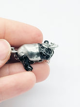 Load image into Gallery viewer, Panda Pendant in Silver Plated Pewter and enamel