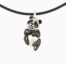 Load image into Gallery viewer, Panda Cub Pendant in Silver Plated Pewter