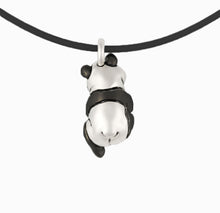 Load image into Gallery viewer, Panda Cub Pendant in Silver Plated Pewter