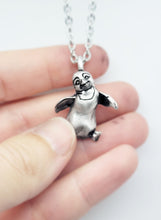 Load image into Gallery viewer, Penguin Pendant in Silver Plated Pewter