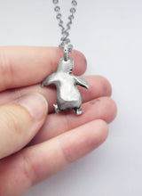 Load image into Gallery viewer, Penguin Pendant in Silver Plated Pewter