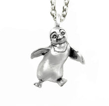 Load image into Gallery viewer, Penguin Pendant in Silver Plated Pewter
