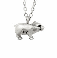 Load image into Gallery viewer, Pig Pendant in Silver Plated Pewter