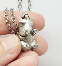 Load image into Gallery viewer, Pig Pendant in Silver Plated Pewter