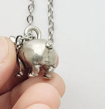 Load image into Gallery viewer, Pig Pendant in Silver Plated Pewter