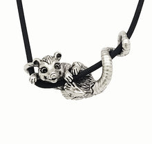 Load image into Gallery viewer, Opossum Pendant in Silver Plated Pewter