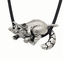 Load image into Gallery viewer, Raccoon Pendant in Silver Plated Pewter