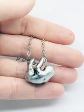 Load image into Gallery viewer, Sloth pendant in Silver Plated Pewter