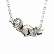 Load image into Gallery viewer, Squirrel Pendant in Silver Plated Pewter