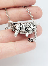 Load image into Gallery viewer, Tiger Pendant in Silver Plated Pewter
