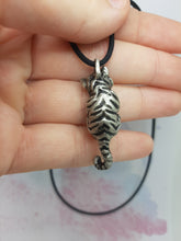 Load image into Gallery viewer, Tiger Cub Pendant in Silver Plated Pewter