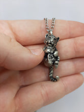 Load image into Gallery viewer, Tiger Cub Pendant in Silver Plated Pewter