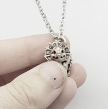 Load image into Gallery viewer, Triceratops Pendant - silver plated pewter
