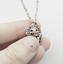 Load image into Gallery viewer, Triceratops Pendant - silver plated pewter