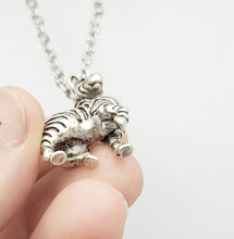 Load image into Gallery viewer, Zebra Pendant in Silver Plate
