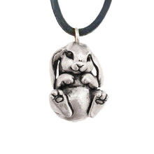 Load image into Gallery viewer, Bunny Rabbit Pendant in Silver Plated Pewter