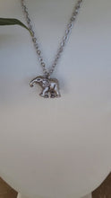 Load and play video in Gallery viewer, Elephant Pendant in Silver Plated Pewter