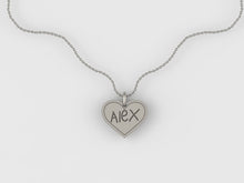 Load image into Gallery viewer, Fingerprint Baseball Heart Pendant