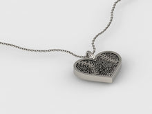 Load image into Gallery viewer, Fingerprint Baseball Heart Pendant