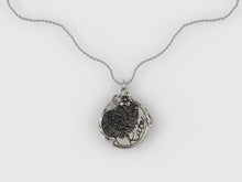 Load image into Gallery viewer, Fingerprint and Initial Pendant in Sterling Silver