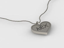 Load image into Gallery viewer, Fingerprint Baseball Heart Pendant