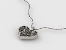 Load image into Gallery viewer, Fingerprint Baseball Heart Pendant