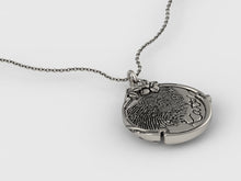 Load image into Gallery viewer, Fingerprint and Initial Pendant in Sterling Silver
