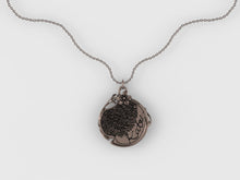 Load image into Gallery viewer, Fingerprint and Initial Pendant in Sterling Silver