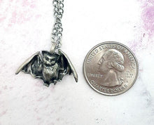 Load image into Gallery viewer, Bat Pendant in Sterling Silver