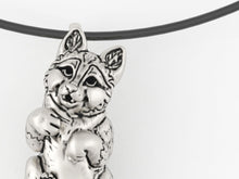 Load image into Gallery viewer, Wolf Pup Pendant in Sterling Silver