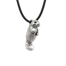 Load image into Gallery viewer, Manatee Pendant in Silver Plated Pewter