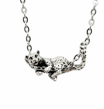 Load image into Gallery viewer, Silver Plated Jaguar Leopard Pendant
