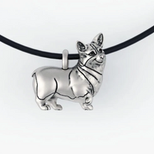 Load image into Gallery viewer, Corgi Dog Pendant in Sterling Silver
