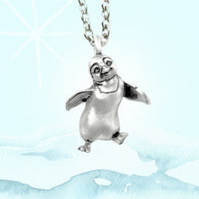 Load image into Gallery viewer, Penguin Pendant in Silver Plated Pewter
