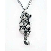 Load image into Gallery viewer, Tiger Cub Pendant in Silver Plated Pewter
