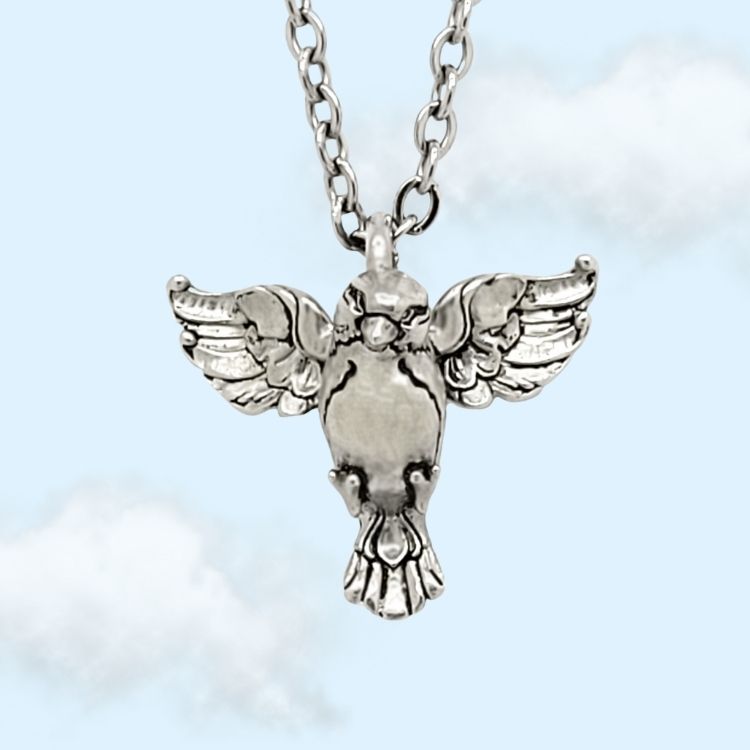 Bird Pendant in Silver Plated Pewter