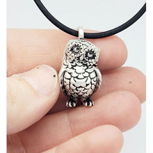 Load image into Gallery viewer, Owl Pendant in Sterling Silver
