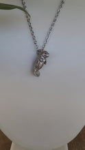 Load and play video in Gallery viewer, Manatee Pendant in Silver Plated Pewter
