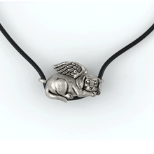 Load image into Gallery viewer, Memorial Dog Pendant in Sterling Silver
