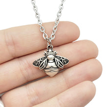 Load image into Gallery viewer, Bee Pendant in Silver Plate
