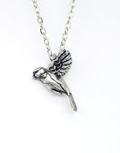 Load image into Gallery viewer, Bird Pendant in Silver Plated Pewter
