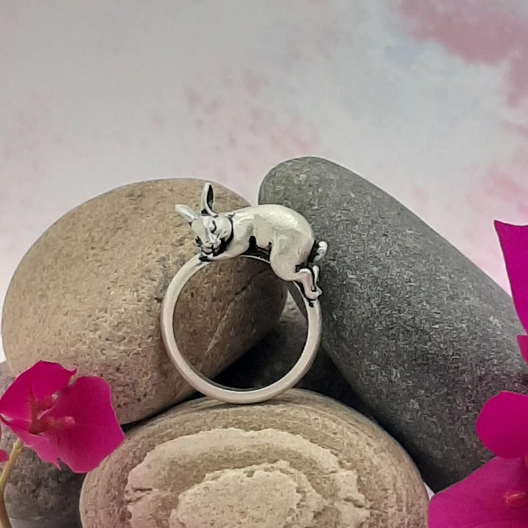 Bunny Ring in Sterling Silver