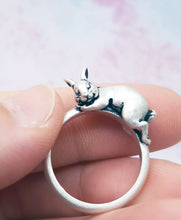 Load image into Gallery viewer, Bunny Ring in Sterling Silver
