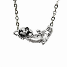 Load image into Gallery viewer, Dachshund Wiener Dog Pendant in Silver Plated Pewter
