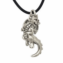 Load image into Gallery viewer, Dragon Pendant in Silver Plated Pewter
